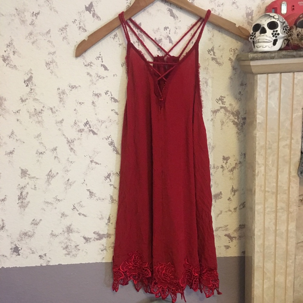Free people red tunic